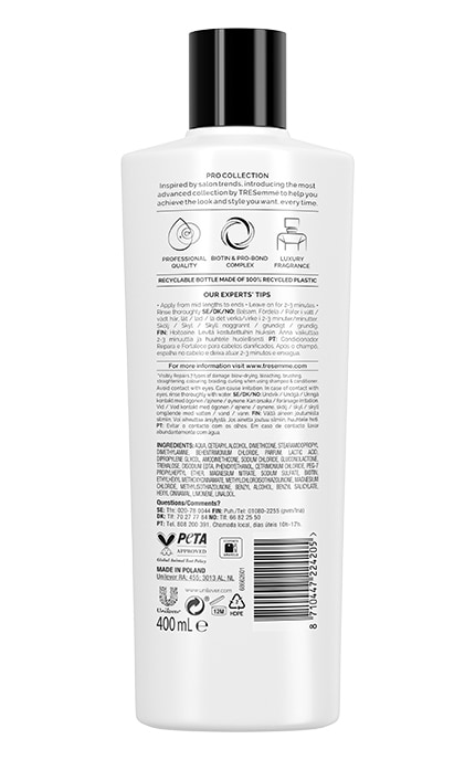 TRESEMME-Кондиционер для волос  Repair and Protect восстанавливающий 400 мл-8710522323144