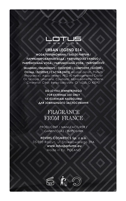 LOTUS-Мужская вода парфюмированная Lotus Urban Legend 100 мл-5902815195481