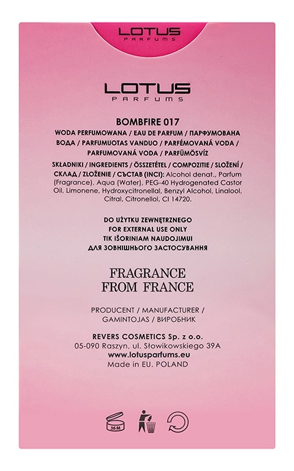 LOTUS-Вода парфумована Lotus Bombfire 100 мл-5902815195498