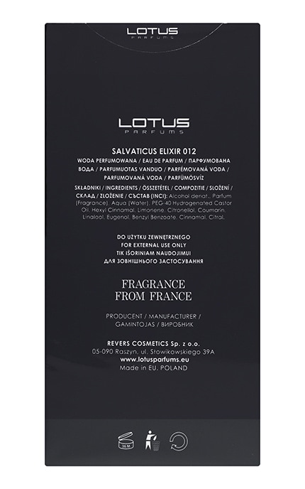 LOTUS-Мужская вода парфюмированная Lotus Salvaticus Elixir 100 мл-5902815195474
