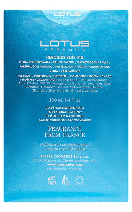 LOTUS-Чоловіча вода парфумована Lotus Hercules Blue 100 мл-5902815195467