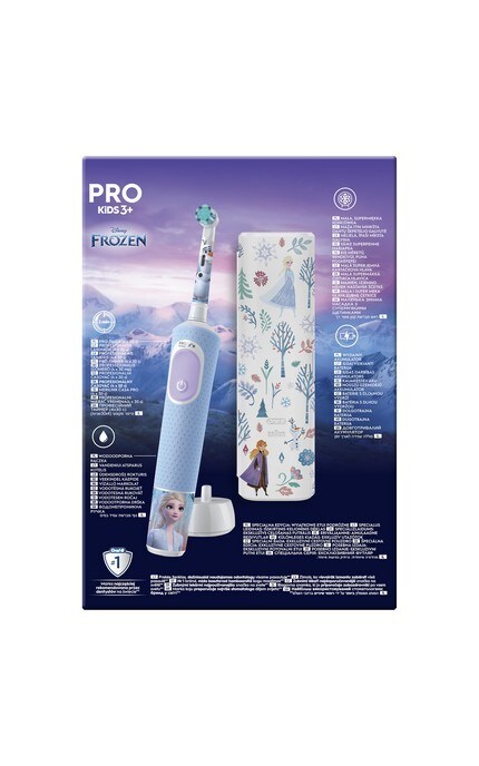ORAL B-Электрическая зубная щетка Oral-B Pro Kids Ледяное сердце с футляром 1 шт-8006540773338