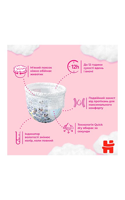 HUGGIES-Подгузники-трусики для девочек Huggies Рants, размер 4 (9-14 кг)-5029053547541