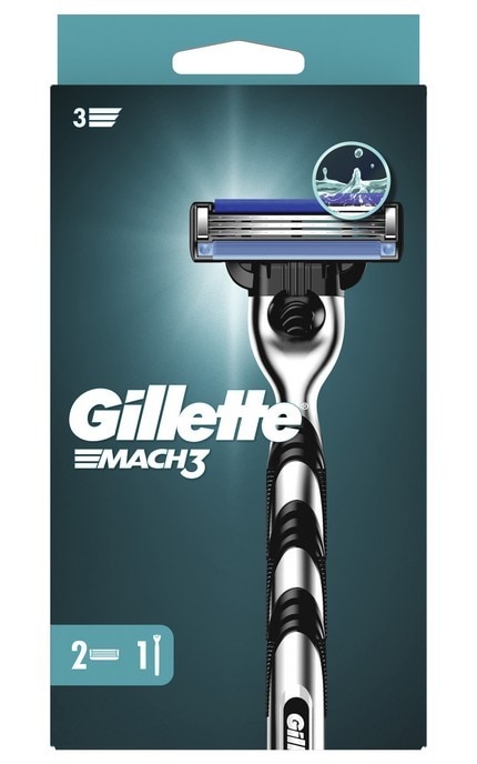 GILLETTE MACH 3-Бритва Gillette Mach 3 з 2 змінними картриджами 1 шт-7702018020676