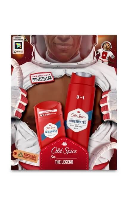 OLD SPICE-Подарунковий набір Old Spice Astronaut Whitewater: Гель для душу 3-в-1 250 мл + Твердий дезодорант 50 мл-8700216131766