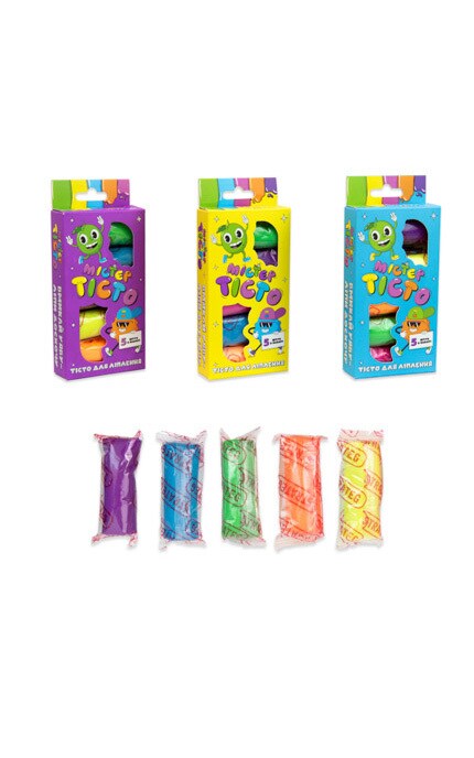 STRATEG-Набір для творчості Містер тісто 5 штук Strateg українською мовою-4823113861582