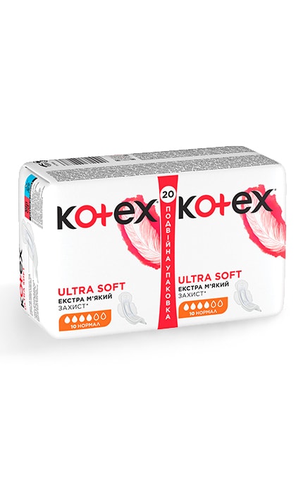 KOTEX-Прокладки женские Kotex Utra Soft Экстра мягкая защита 10 шт-5029053542676
