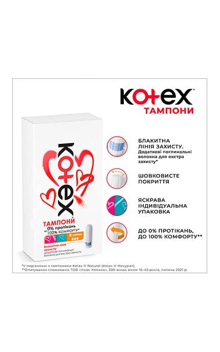 KOTEX-Тампони жіночі Kotex Normal 8 шт-5029053534534