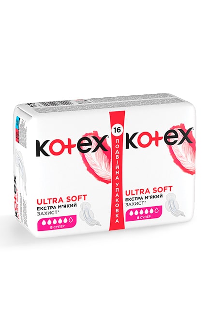 KOTEX-Прокладки жіночі гігієнічні Kotex Extra Soft Super Duo 16 шт-5029053542690