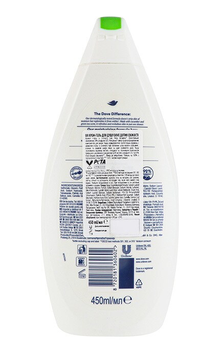 DOVE-Крем-гель для душа Dove Refreshing Cucumber&Green Tea Scent 450 мл-8720181471742