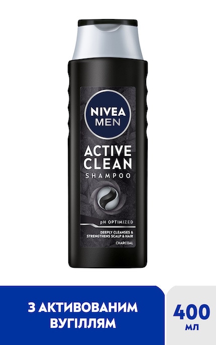 NIVEA-Шампунь для волосся чоловічий Nivea Men Активне очищення, 400 мл-9005800244693