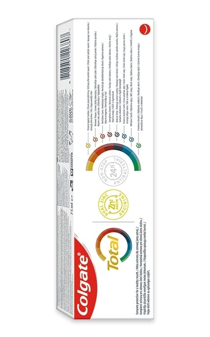 COLGATE-Зубна паста Colgate Total Whitening багатофункціональна антибактеріальна, 75 мл-6920354819674