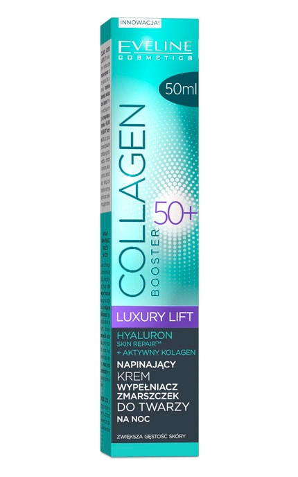 __EVELINE-Крем для обличчя підтягуючий нічний 50+ Eveline Cosmetics Collagen Booster 50 мл-5901761938753