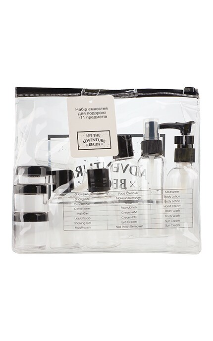 MIINE-Набор емкостей для путешествия 11 предметов Evershine International Co Ltd The Adventure Begin 1 шт-4894819564121