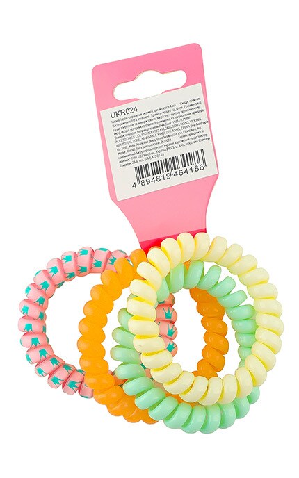 MIINE-Набор спиральных резинок для волос №UKR024 Miine 1 шт-4894819464186