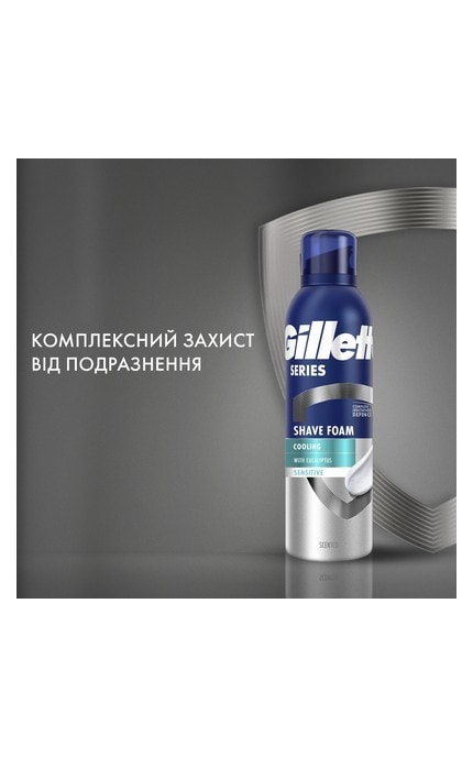 GILLETTE-Пена для бритья Gillette Series Охлаждающая с эвкалиптом, 200 мл-8001090872098