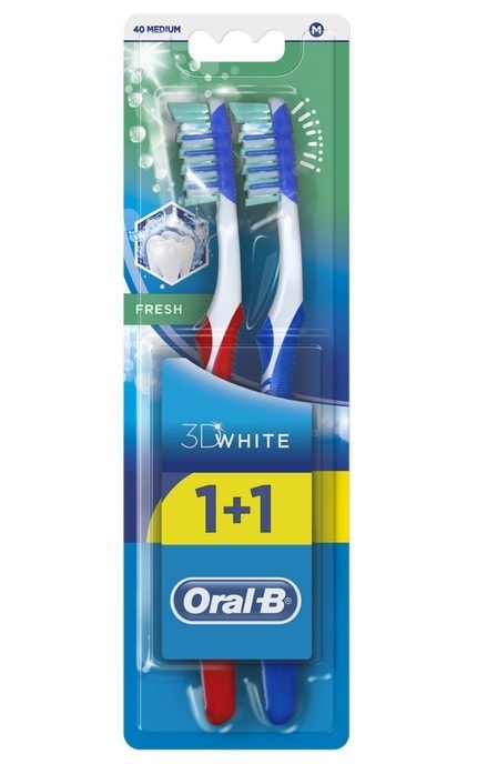 ORAL B-Зубні щітки Oral-B 3D White Fresh, 2 шт-3014260111762