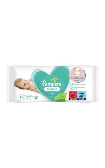 PAMPERS-Cерветки Pampers Sensitive 52 шт-8001841041391