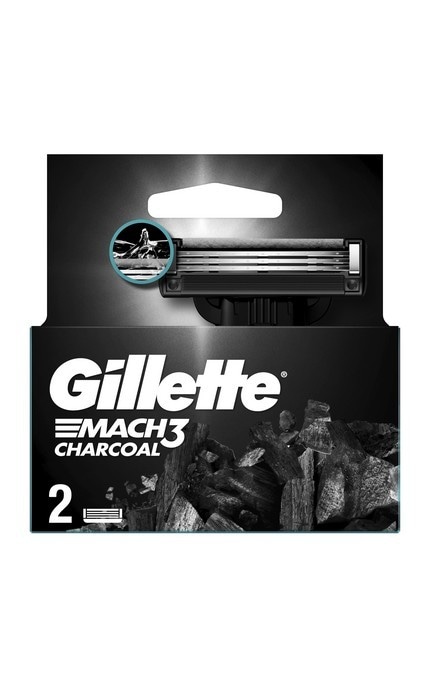 GILLETTE MACH 3-Змінні картриджі для гоління (леза) чоловічі Gillette Mach3 Charcoal, 2 шт-8700216062664
