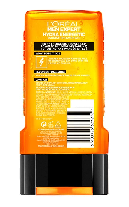 MEN EXPERT-Гель для душа мужской L'Oreal Men Expert Hydra Energetic 300 мл-3600523535972