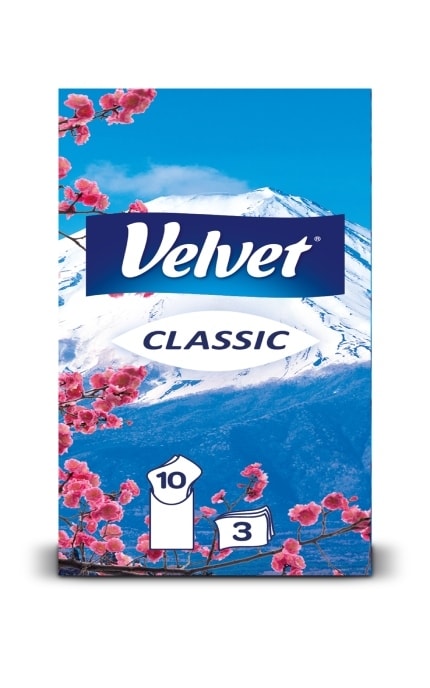 VELVET-Носовые платки Velvet Classic без запаха 3-х слойные, 10 шт-5901478007452