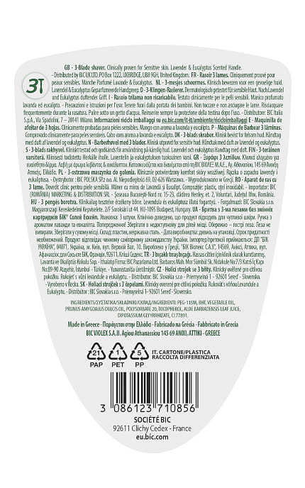 BIC-Бритва для бритья Bic Soleil Escape Лаванда 3 шт-3086123710856
