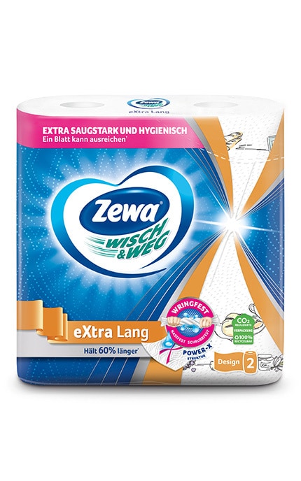 ZEWA-Бумажные полотенца Zewa Wisch Weg Design, 2 слоя, 2 рулона-7322540973112