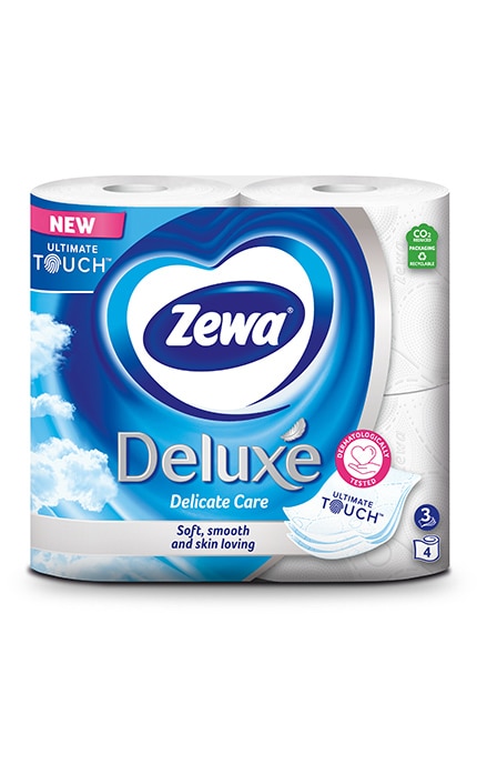 ZEWA-Туалетная бумага Zewa Deluxe белая, 3 слоя, 4 рулона-7322540313369