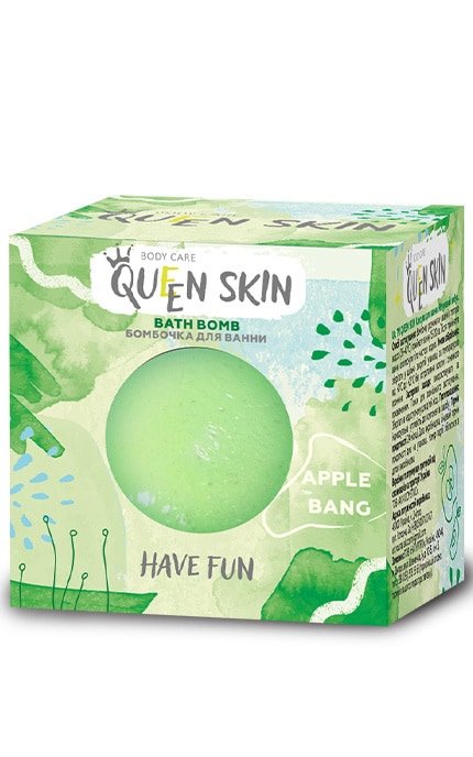QUEEN SKIN-Бомбочка для ванны Queen skin Яблочный взрыв, 75 г -4820185225410