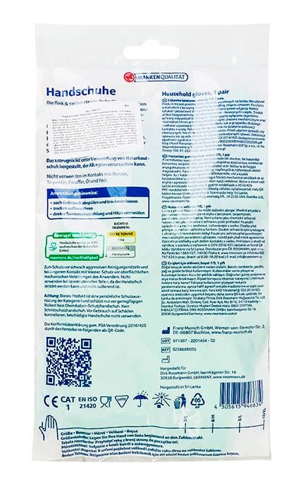 FLINK and SAUBER-Перчатки хозяйственные S Flink&Sauber Classic 1 пара-4305615946634