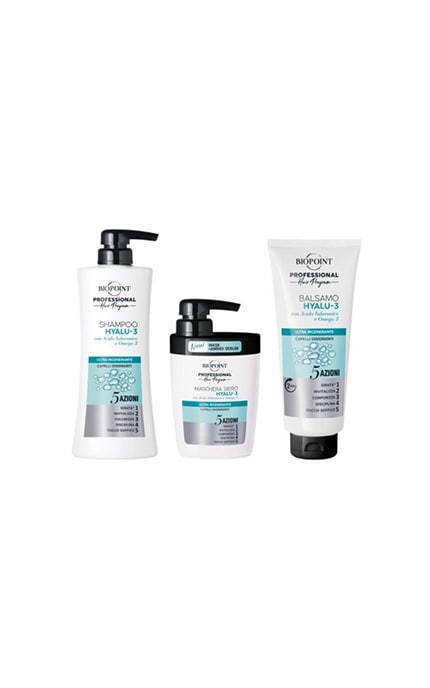 -Кондиционер BIOPOINT HYALU-3 восстанавливающий, с гиалуроновой кислотой и Омега-3 350 ml-8050507530502