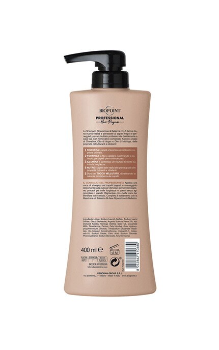 -Шампунь BIOPOINT Repair & Beauty восстанавливающий для поврежденных и ломких волос 400 ml-8052862410680