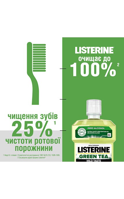 LISTERINE-Ополіскувач для ротової порожнини Listerine Зелений чай 500 мл-3574661253411