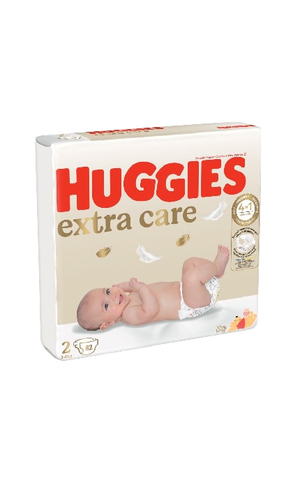 HUGGIES-Підгузки дитячі Huggies Extra Care розмір 2 4-6 кг 82 шт -5029053578088