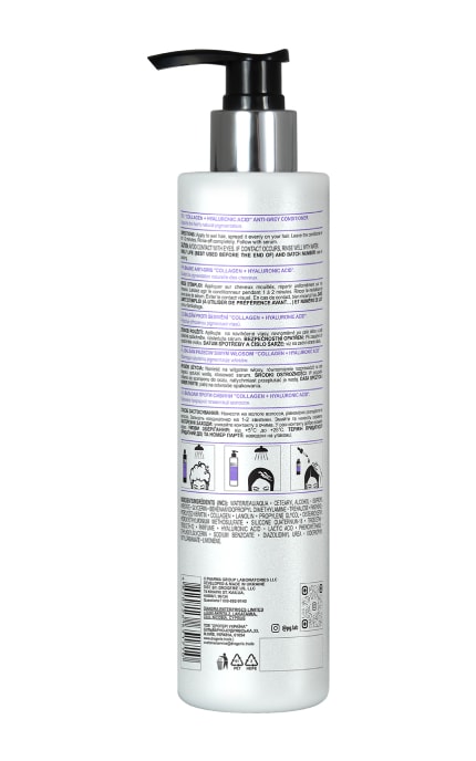 PHARMA GROUP-Бальзам Pharma Group Collagen & Hyaluronic Acid Anti-Grey Conditioner против седины 250 мл-4820226651710