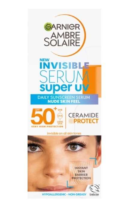 AMBRE SOLAIRE-Сироватка сонцезахисна Garnier Ambre Solaire невагома для обличчя SPF 50+ 30 мл-3600542518376