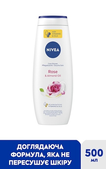 NIVEA-Крем-гель для душа Nivea Роза 500 мл-9005800263601