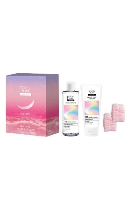 BEAUTYDERM-Подарочный набор для ухода за лицом BEAUTYDERM Ready?Glow! Мицеллярная вода 200 мл + Пенка 150 мл + Напульсники-4820185227995