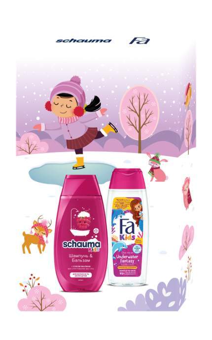 FA-Набір подарунковий для хлопчиків Kids boy for Children's Hair & Skin Шампунь-гель для душу Schauma 250 мл + Гель для душу Fa 250 мл-4015100863321