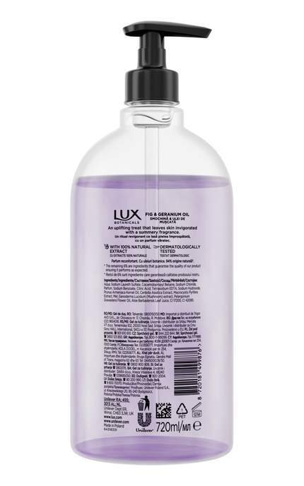 -Гель для душа Lux. Botanicals Инжир-Масло герани 720 мл-8720181499876