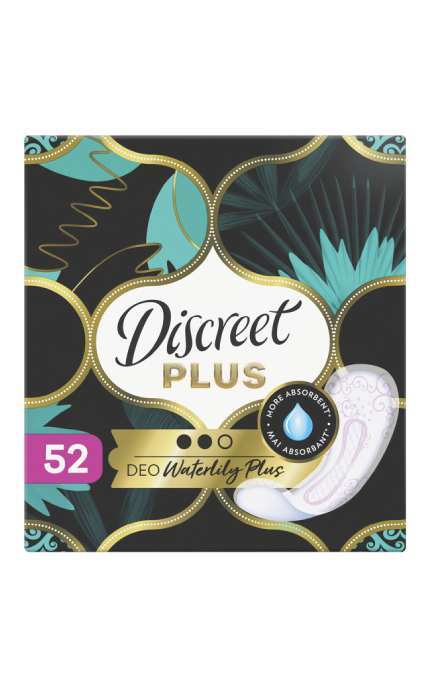 DISCREET-Прокладки ежедневные Discreet ZonePlus Deo Waterlilly 52 шт-8700216154789