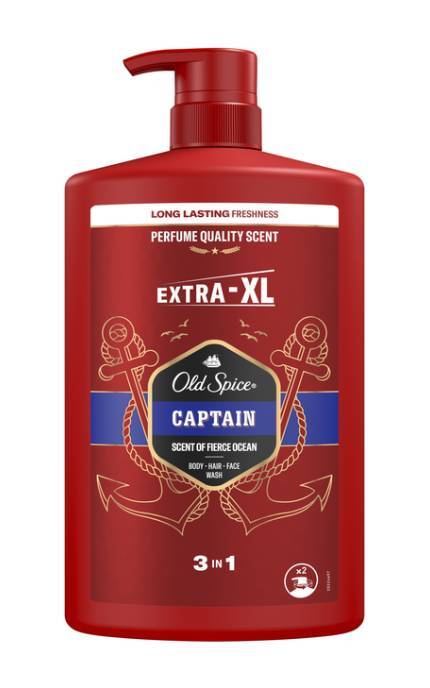 OLD SPICE-Гель для душу + шампунь Old Spice 3-в-1 Captain 1000 мл-8006540818824