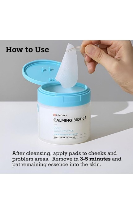 LEADERS-Пади для обличчя Leaders Calming Biotics Зволожуючі 80 шт-8809672283665