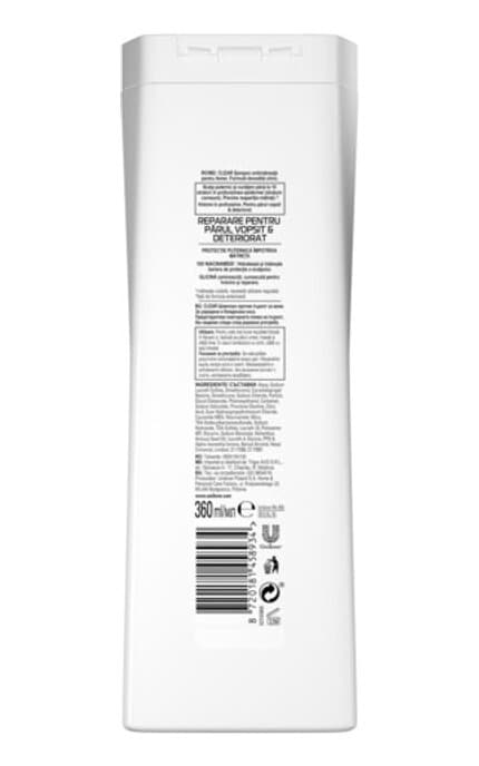 CLEAR-Шампунь для женщин против перхоти Clear Восстановление поврежденных и окрашенных волос 360 мл-8720181458934