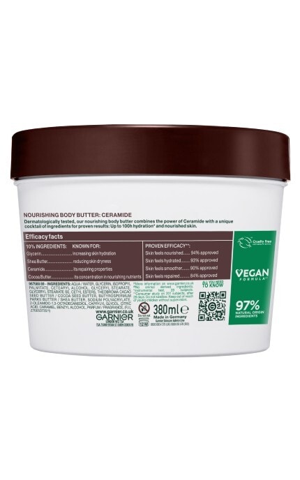 GARNIER-Крем для тела Garnier Body Superfood Какао для очень сухой кожи тела, 380 мл-3600542470438