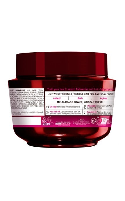 ELSEVE-Маска для ослабленных и склонных к выпадению волос Elseve Full Resist Arginine+Aminexil 300 мл-3600523883486