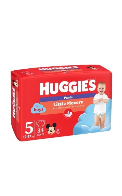HUGGIES-Підгузки-трусики дитячі Huggies Pants для хлопчиків 5 розмір 12-17 кг 34 шт-5029053564289