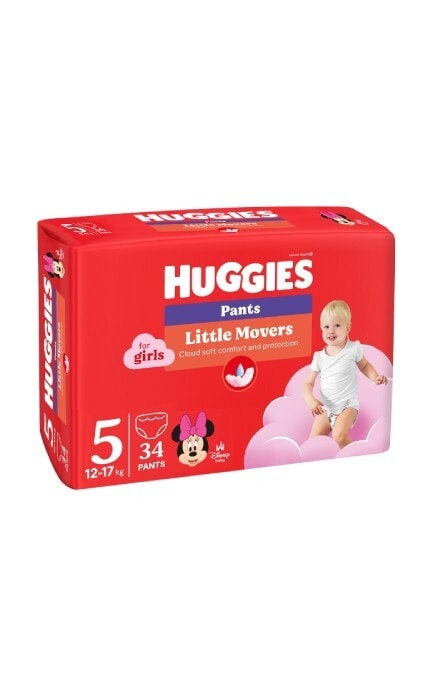 HUGGIES-Подгузники-трусики детские Huggies Pants для девочек 5 размер 13-17 кг 34 шт-5029053564272