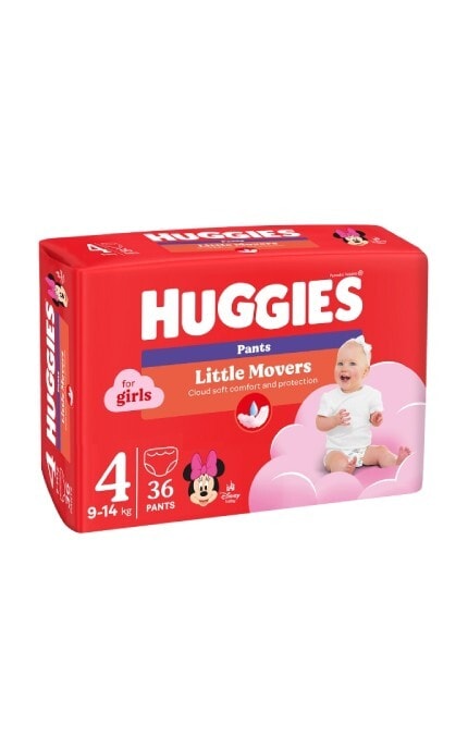 HUGGIES-Подгузники-трусики детские Huggies Pants для девочек размер 4 9-14 кг 36 шт-5029053564258
