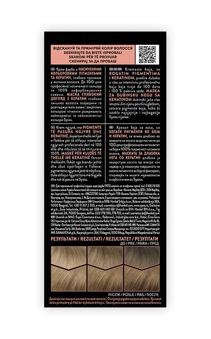 SYOSS SALONPLEX-Крем-краска для волос Syoss Стойкая 7-1 Насыщенный Русый 115 мл -9000101713619